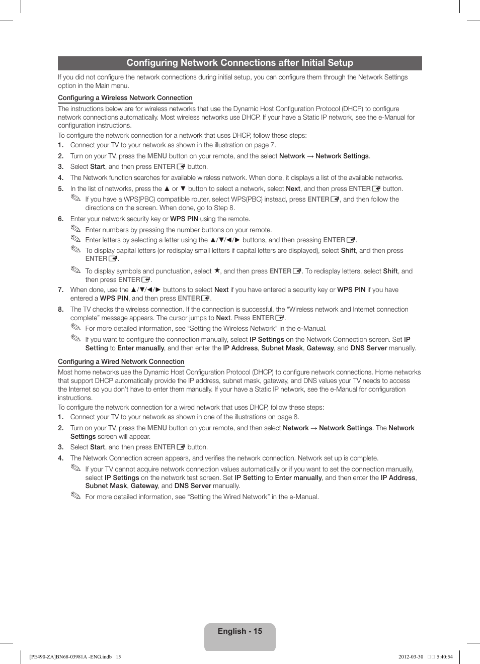 Samsung PN51E490B4FXZA User Manual | Page 15 / 23