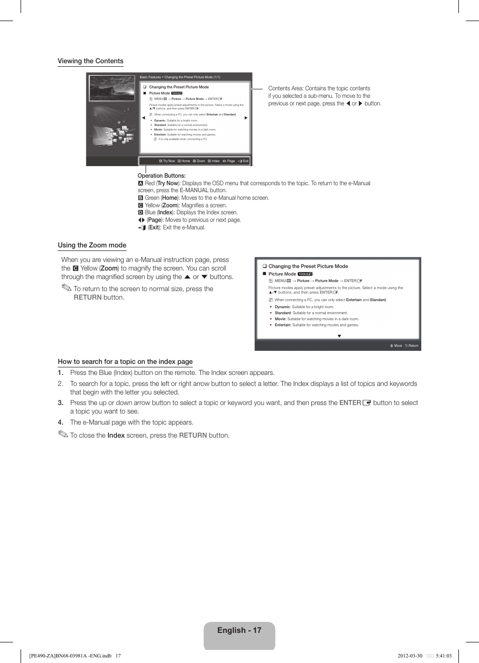 English - 17 | Samsung PN51E490B4FXZA User Manual | Page 17 / 23