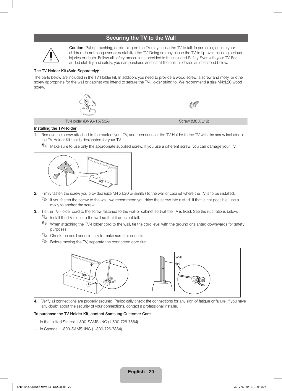 Samsung PN51E490B4FXZA User Manual | Page 20 / 23