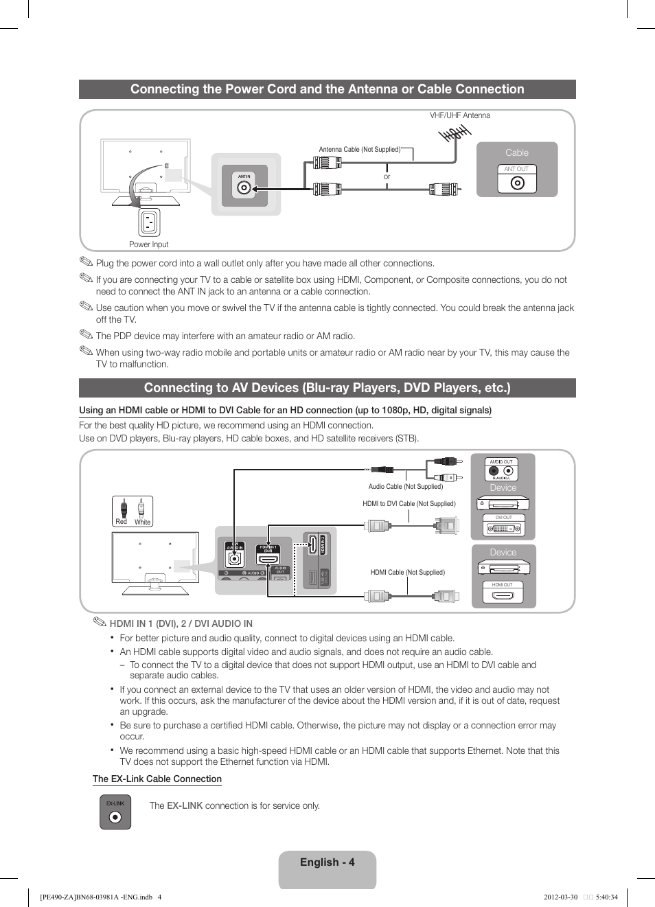 Samsung PN51E490B4FXZA User Manual | Page 4 / 23