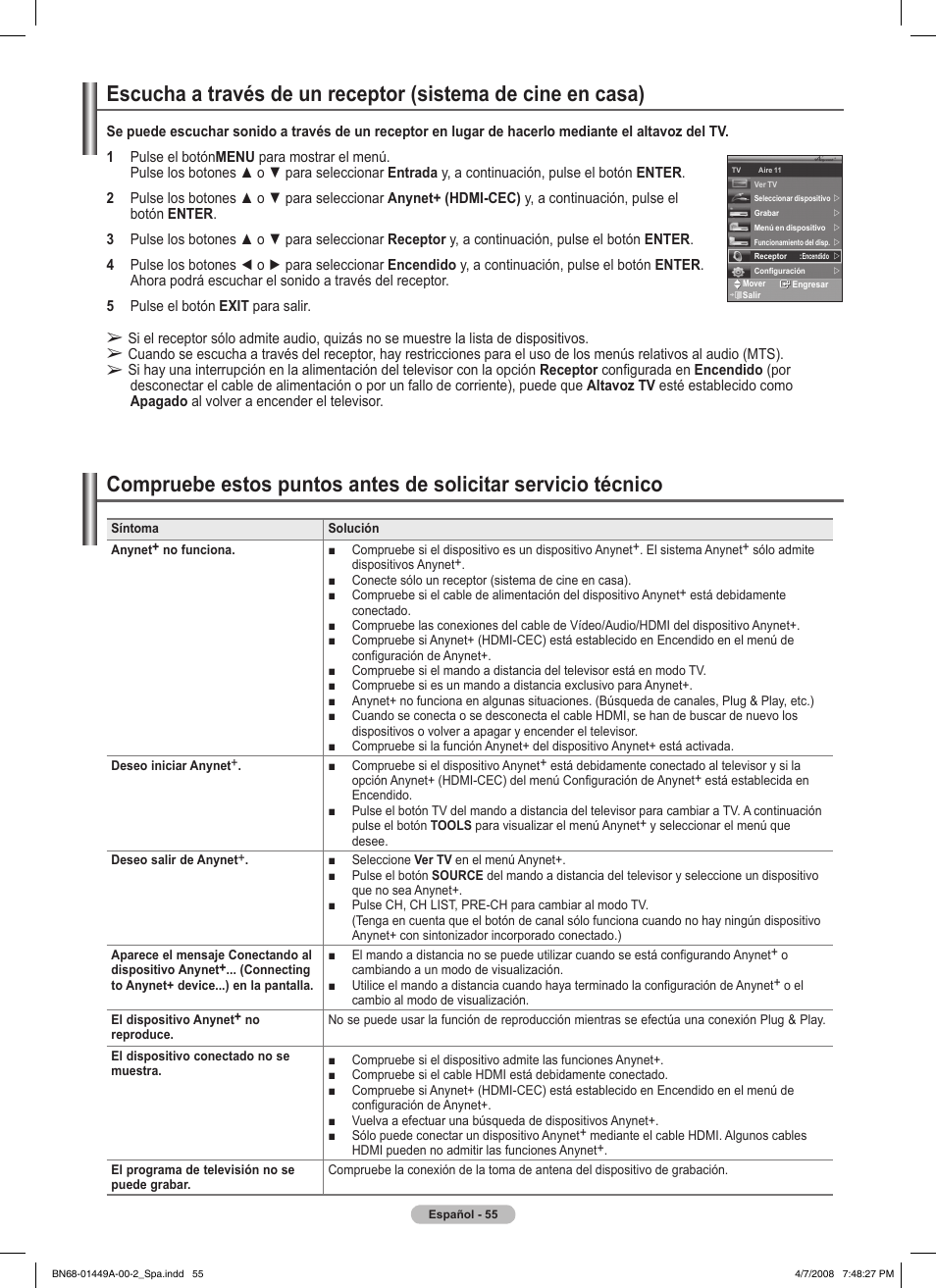 Samsung PL50A450P1XZP User Manual | Page 117 / 123