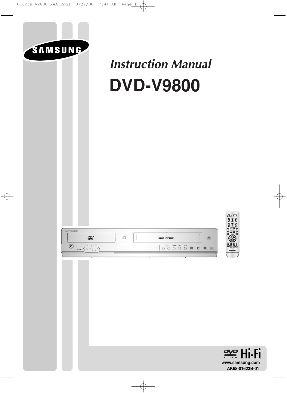 Samsung DVD-V9800-XAA User Manual | 88 pages