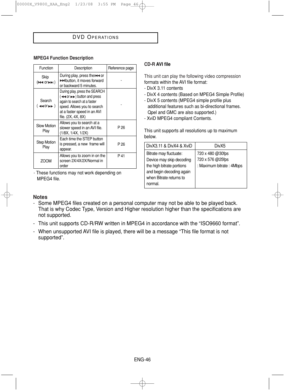 Samsung DVD-V9800-XAA User Manual | Page 46 / 88