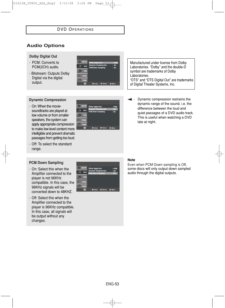 Samsung DVD-V9800-XAA User Manual | Page 53 / 88