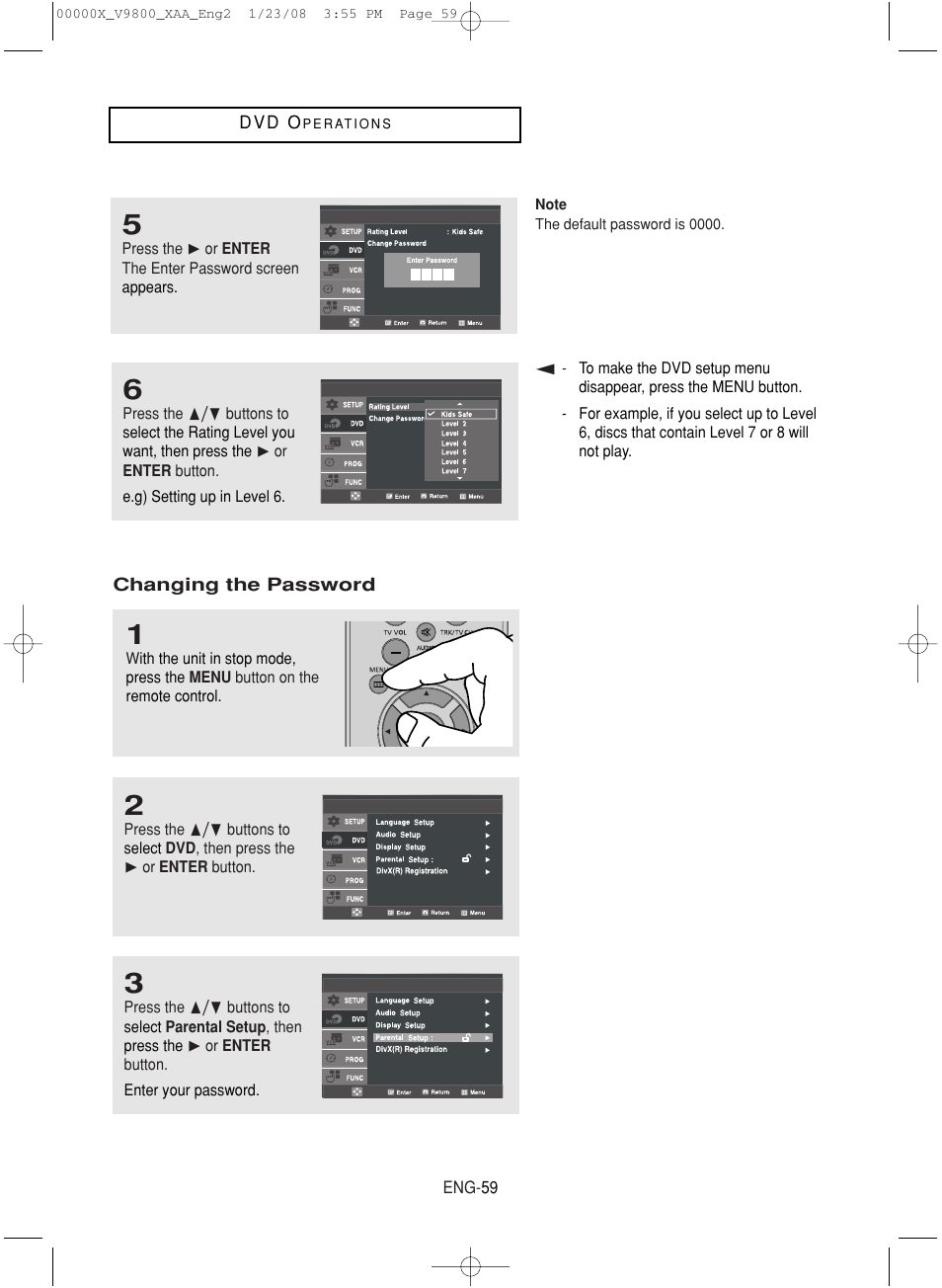 Samsung DVD-V9800-XAA User Manual | Page 59 / 88