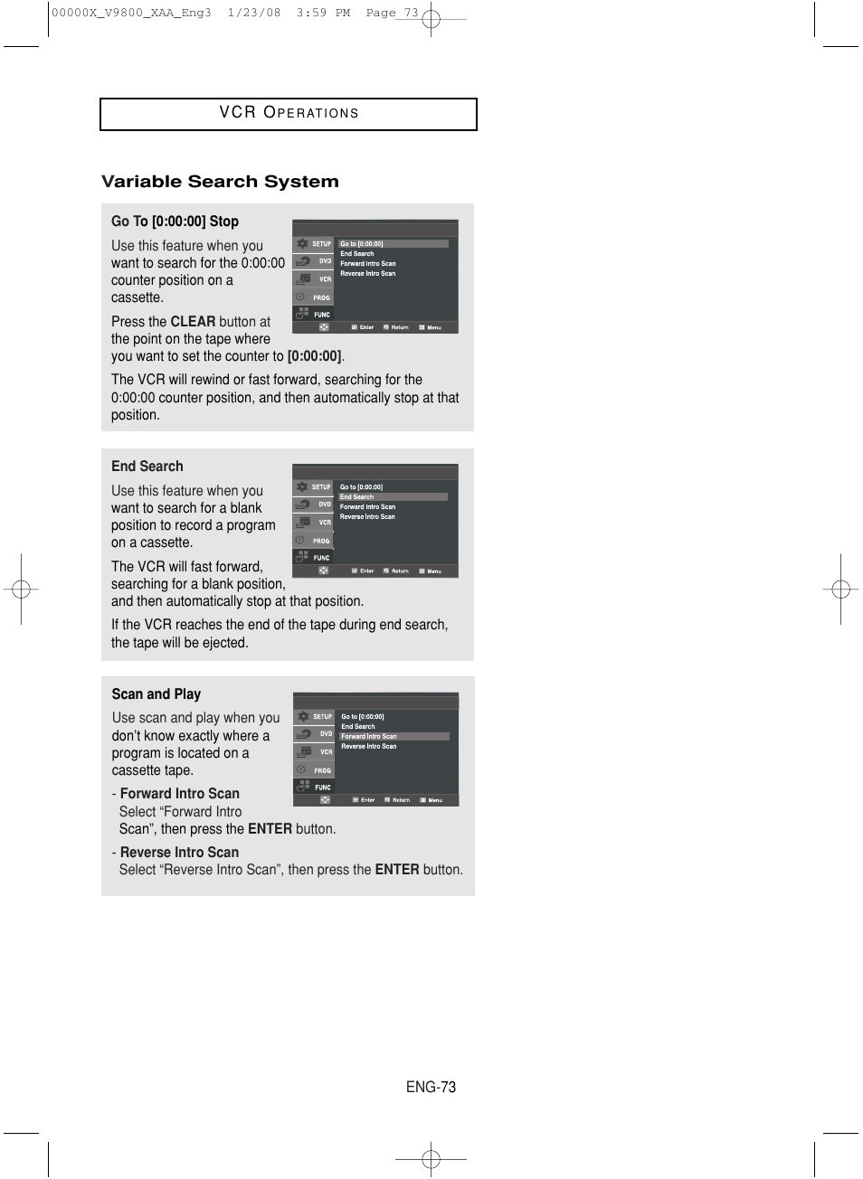 Samsung DVD-V9800-XAA User Manual | Page 73 / 88