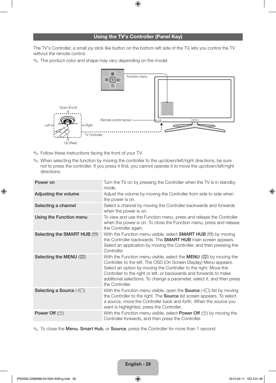 Samsung PN60E6500EFXZA User Manual | Page 28 / 43