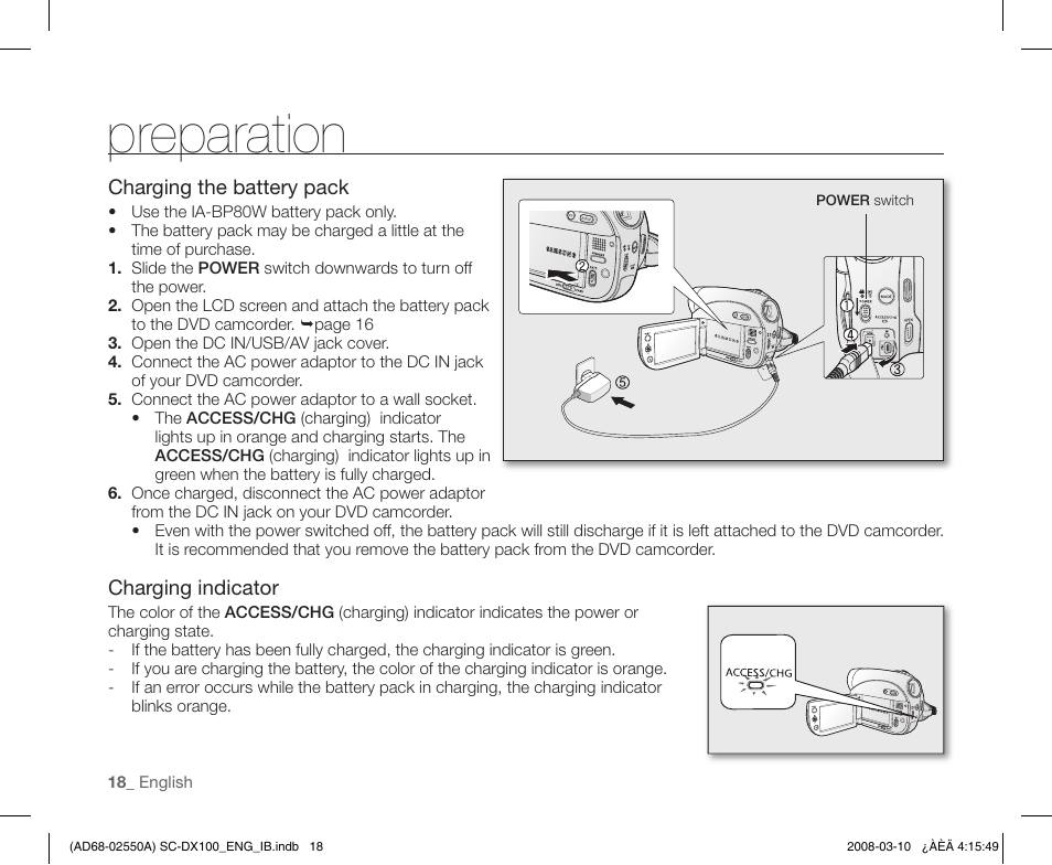 Preparation | Samsung SC-DX103-XAP User Manual | Page 28 / 124