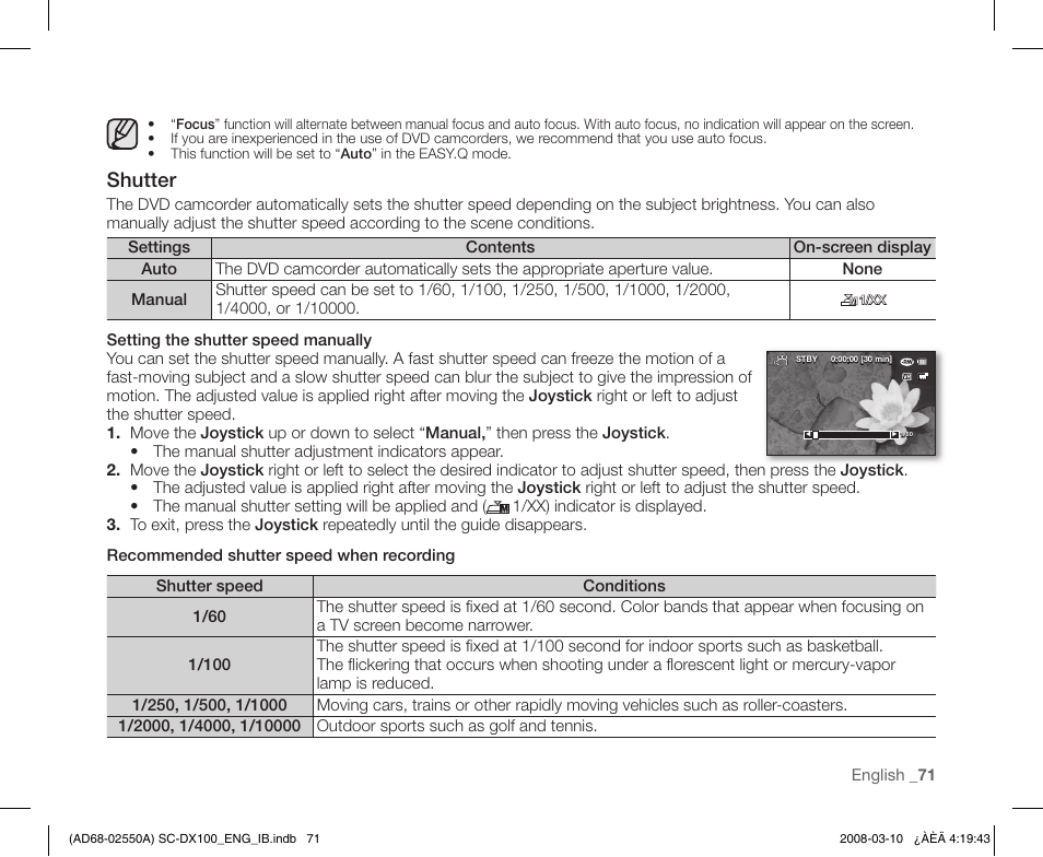 Shutter | Samsung SC-DX103-XAP User Manual | Page 81 / 124