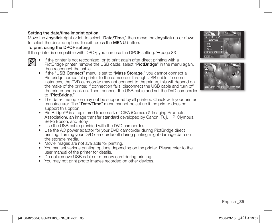 Samsung SC-DX103-XAP User Manual | Page 95 / 124