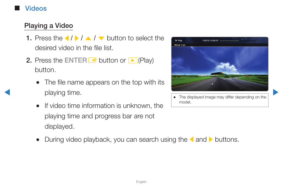 Videos | Samsung UN65D8000XFXZA User Manual | Page 228 / 324