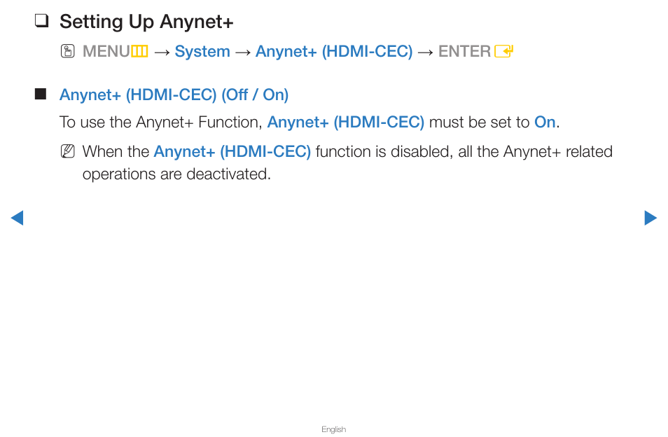 Setting up anynet | Samsung UN65D8000XFXZA User Manual | Page 300 / 324