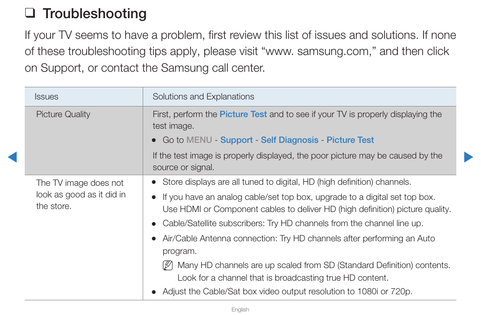 Other information, Troubleshooting 307, Troubleshooting | Samsung UN65D8000XFXZA User Manual | Page 309 / 324