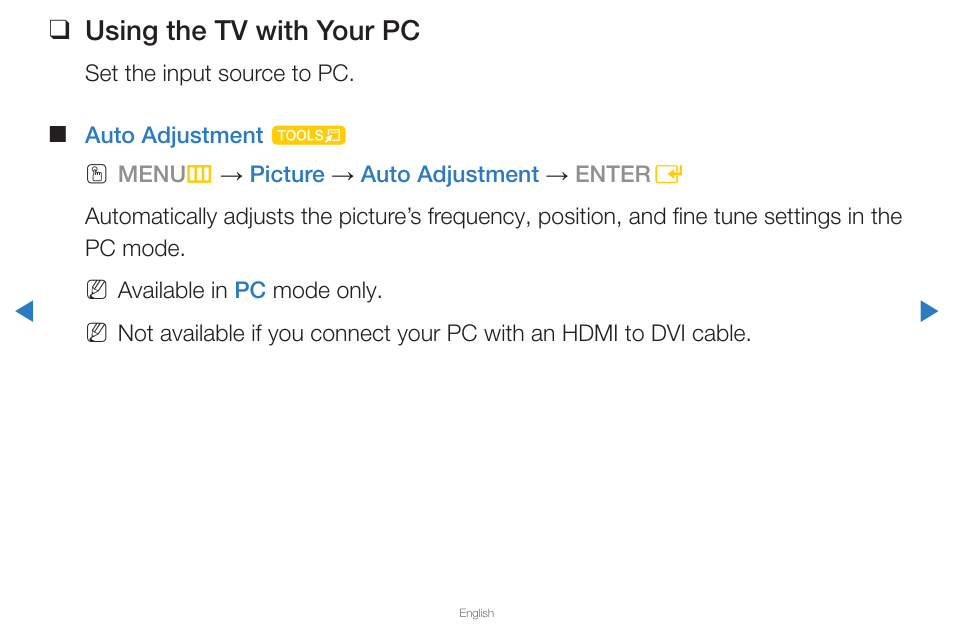 Using the tv with your pc | Samsung UN65D8000XFXZA User Manual | Page 57 / 324