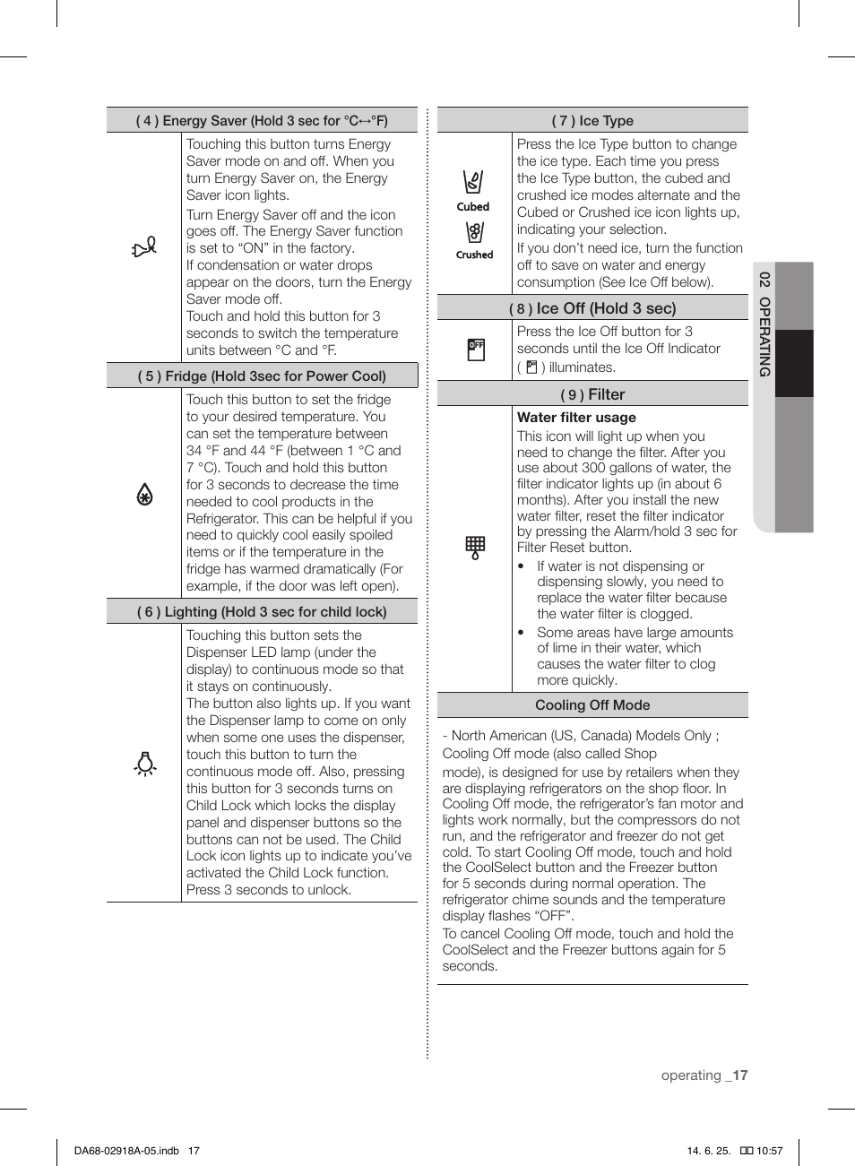 Samsung RF32FMQDBXW-AA User Manual | Page 17 / 84