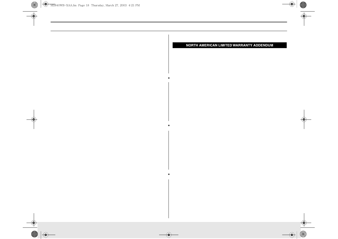 Warranty | Samsung MW840WC-XAA User Manual | Page 18 / 24