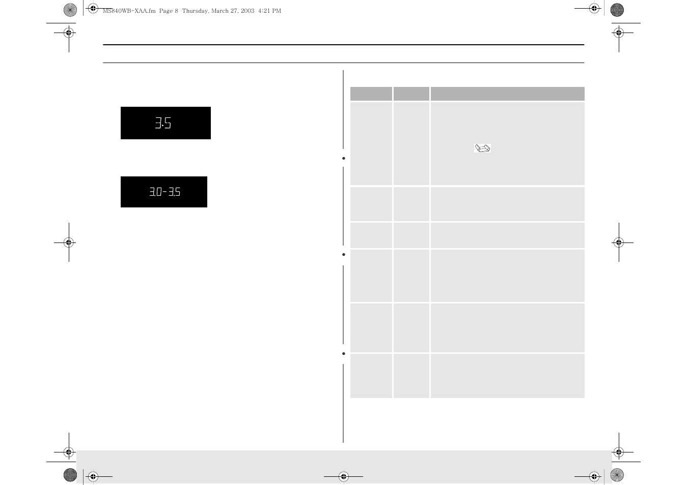 Using the instant cook buttons, Operation | Samsung MW840WC-XAA User Manual | Page 8 / 24