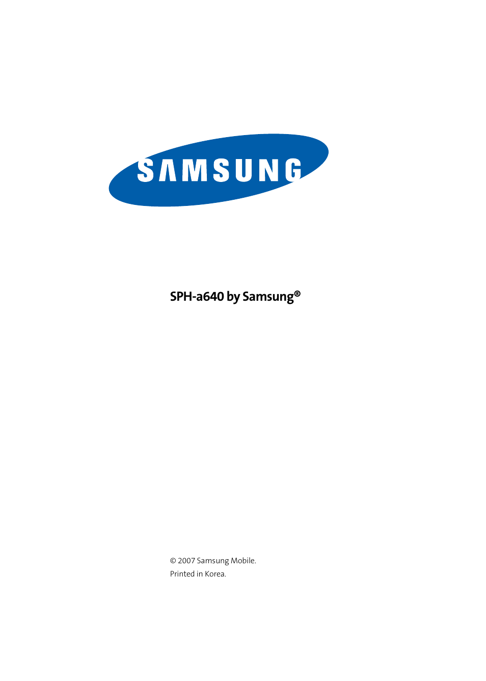 Samsung SPH-A640ZKAAFT User Manual | 192 pages