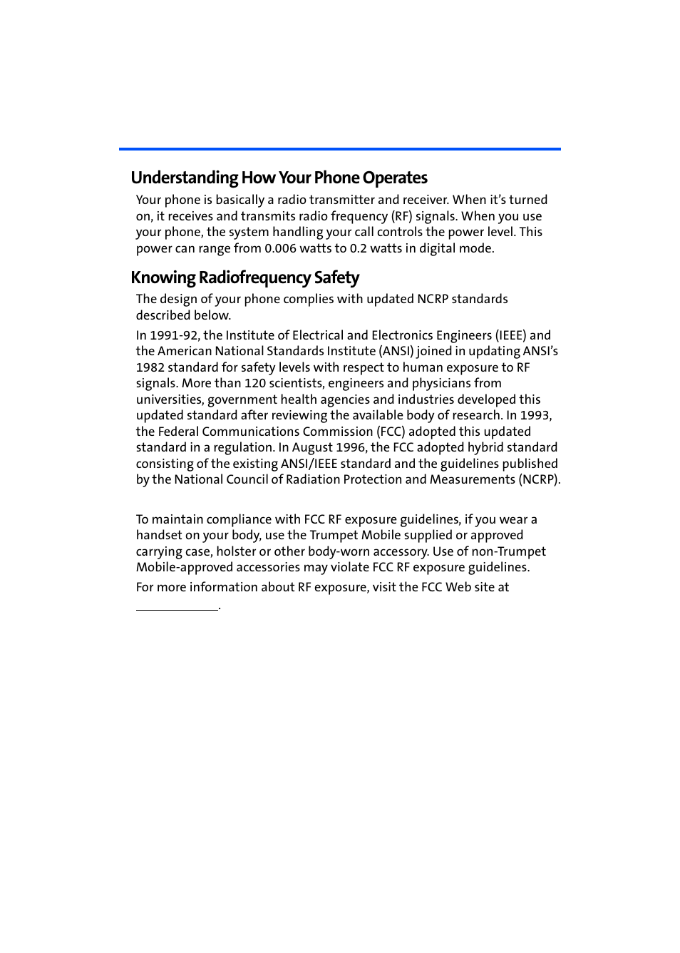 Radiofrequency (rf) energy, Understanding how your phone operates, Knowing radiofrequency safety | Samsung SPH-A640ZKAAFT User Manual | Page 180 / 192