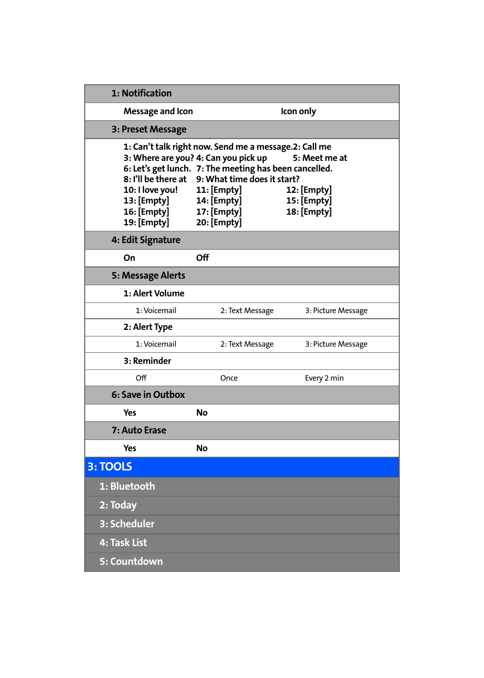 Tools | Samsung SPH-A640ZKAAFT User Manual | Page 9 / 192