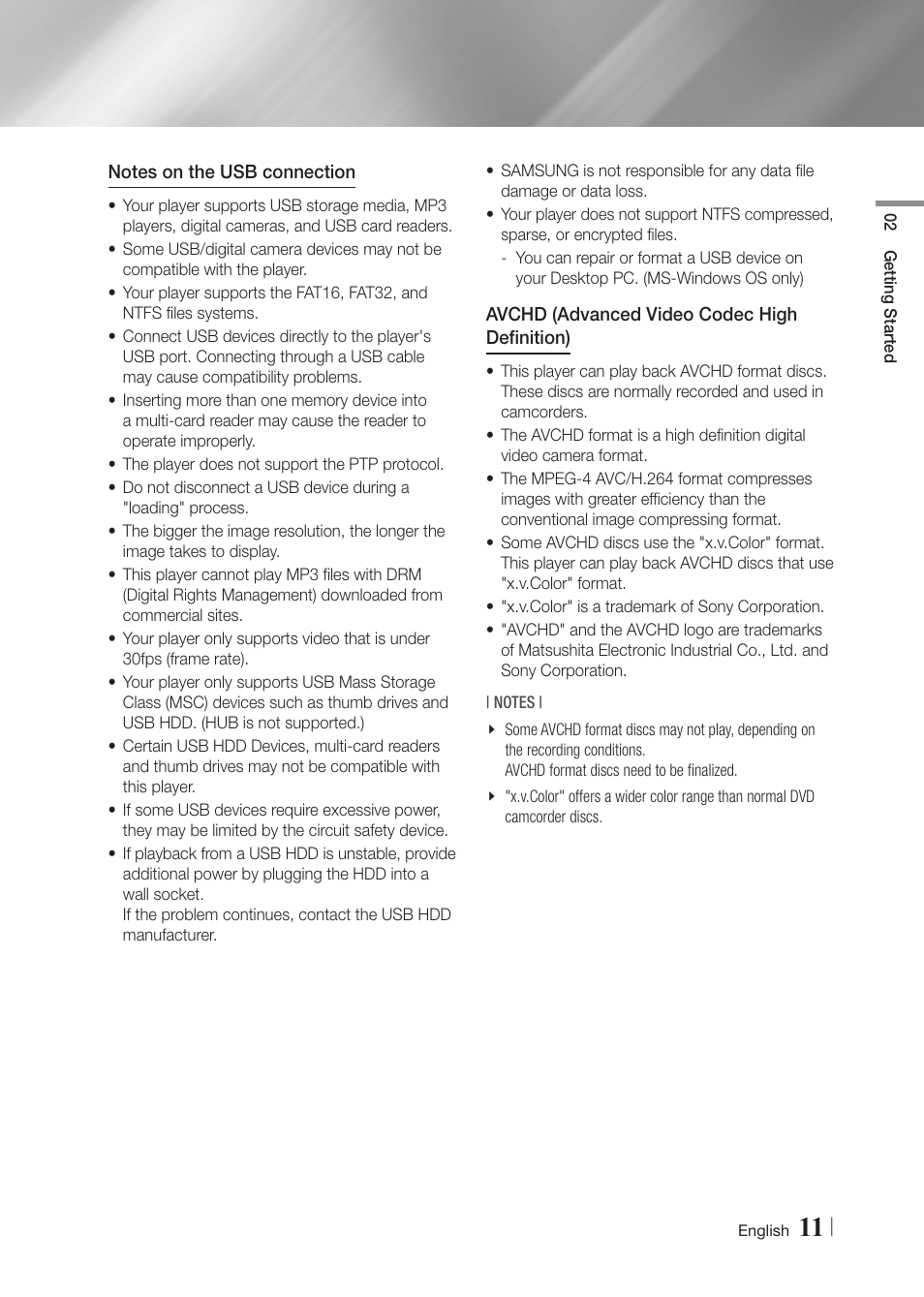 Samsung BD-FM59-ZA User Manual | Page 11 / 68