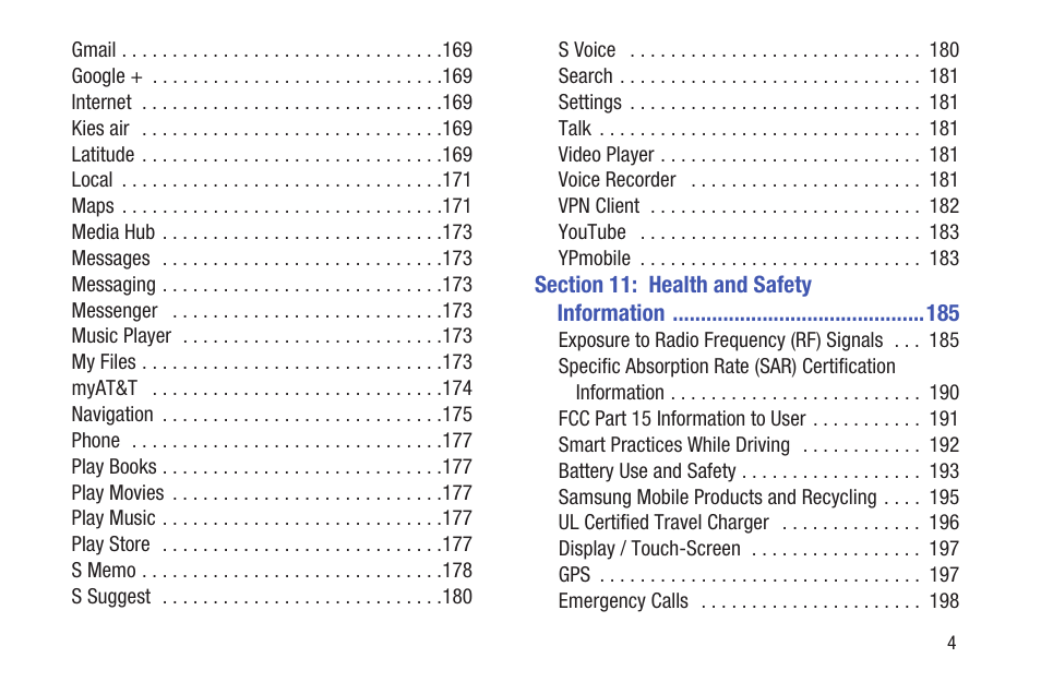 Samsung SGH-I747RWAATT User Manual | Page 11 / 235