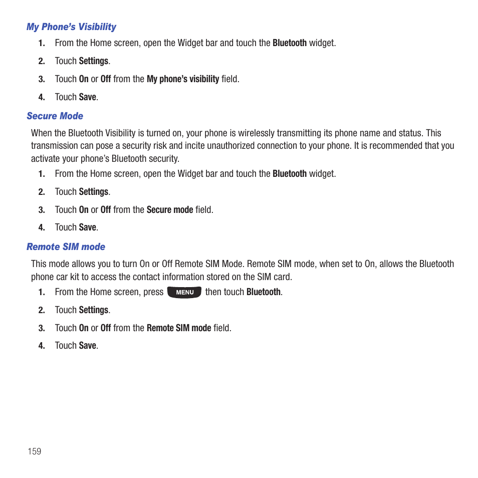 Samsung SGH-T669AAATMB User Manual | Page 162 / 217