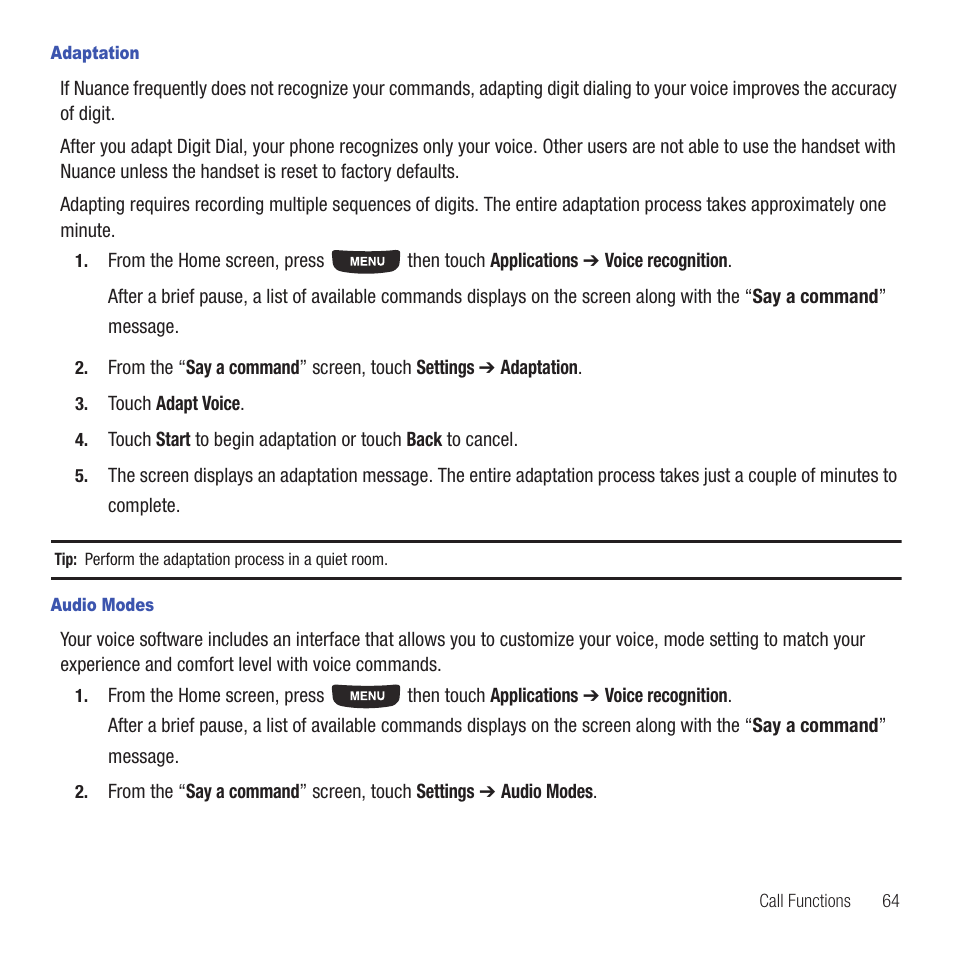 Samsung SGH-T669AAATMB User Manual | Page 67 / 217