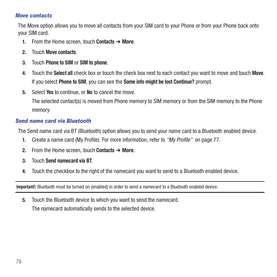 Samsung SGH-T669AAATMB User Manual | Page 82 / 217