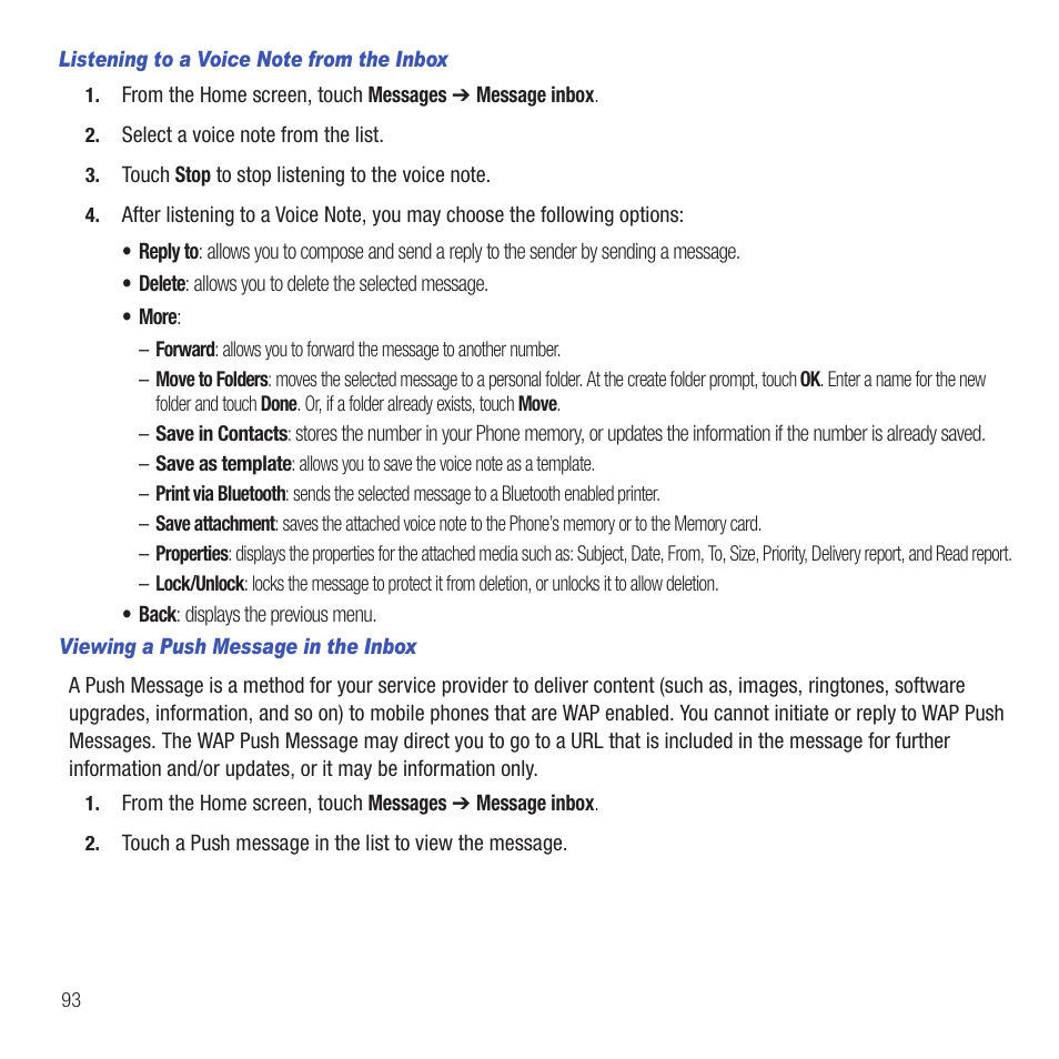 Samsung SGH-T669AAATMB User Manual | Page 96 / 217