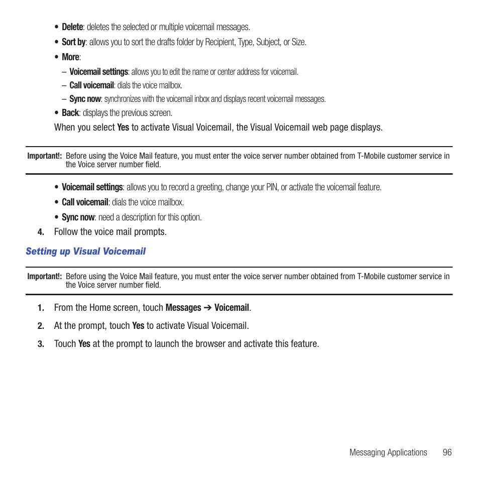 Samsung SGH-T669AAATMB User Manual | Page 99 / 217