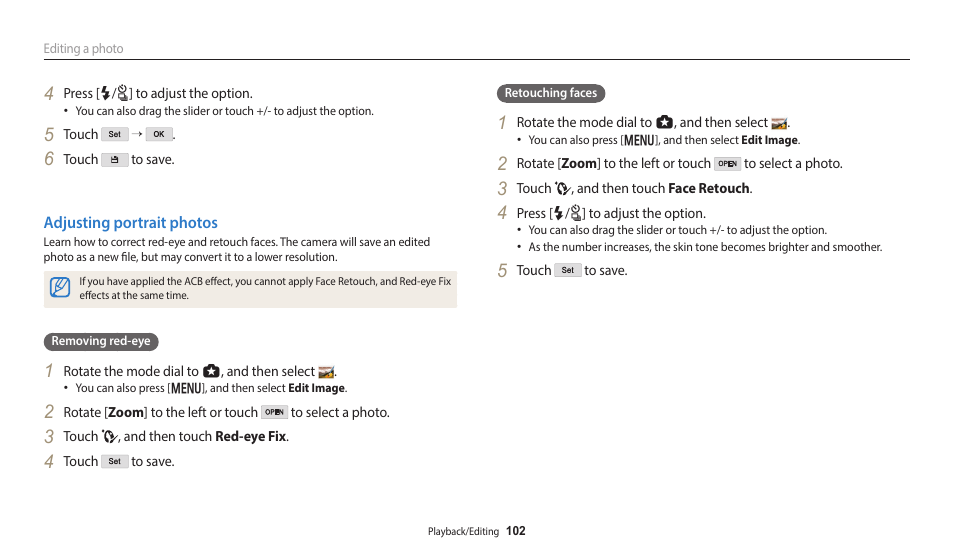 Adjusting portrait photos | Samsung EC-WB350FBPWUS User Manual | Page 103 / 172