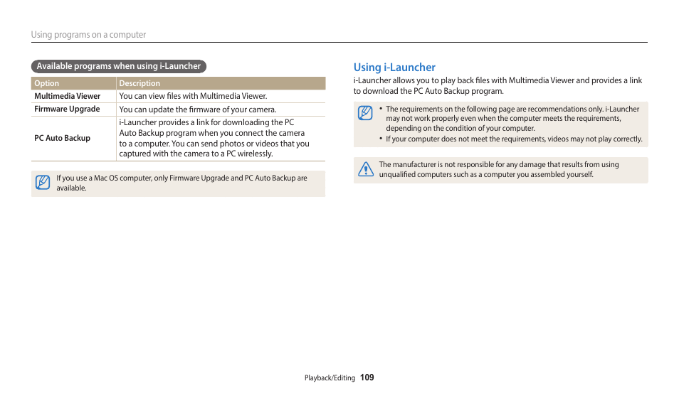 Using i-launcher | Samsung EC-WB350FBPWUS User Manual | Page 110 / 172