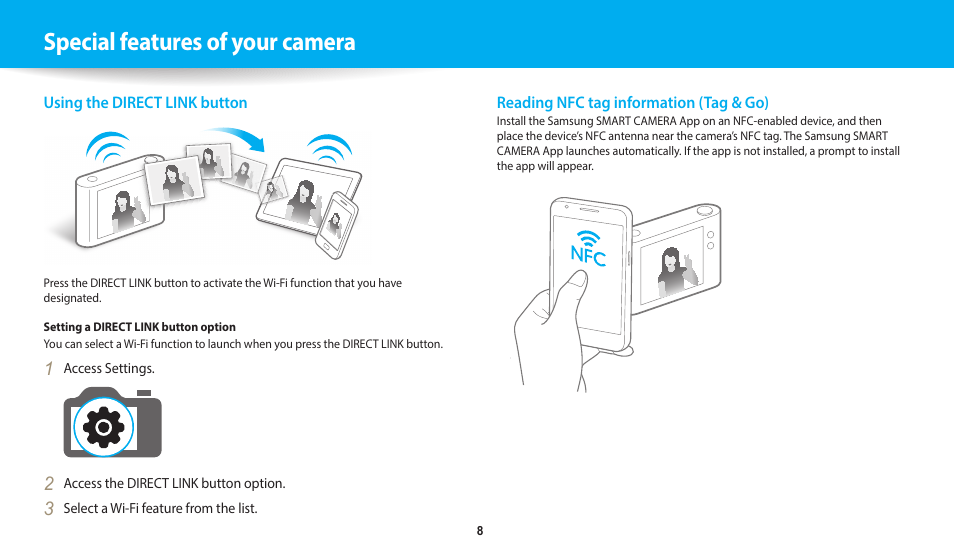 Special features of your camera | Samsung EC-WB350FBPWUS User Manual | Page 9 / 172