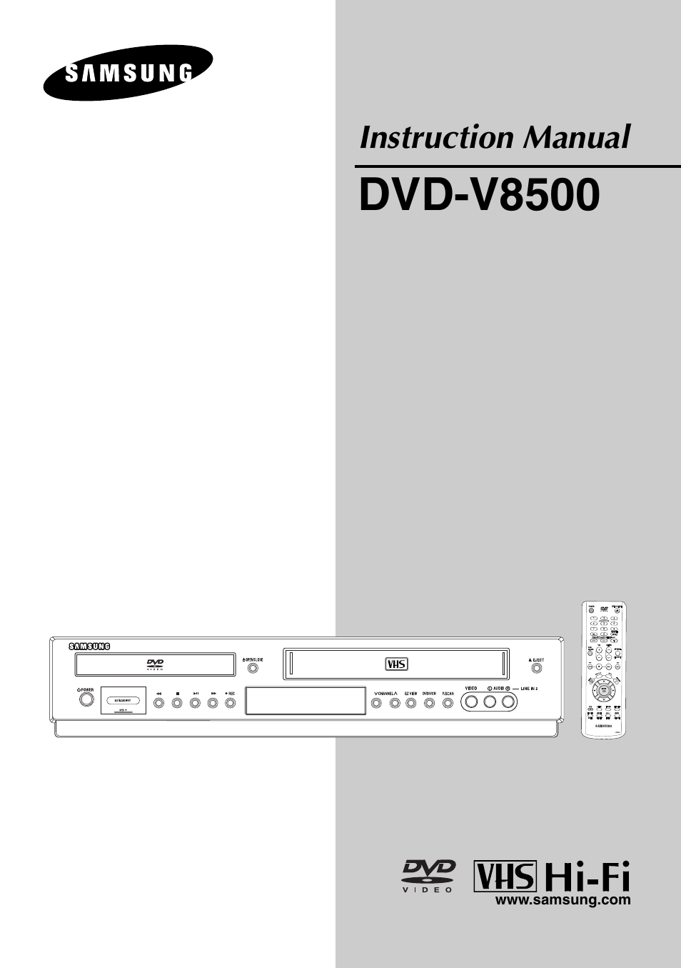 Samsung DVD-V8500-XAA User Manual | 87 pages