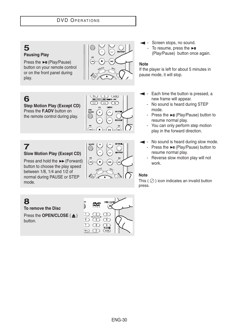 Samsung DVD-V8500-XAA User Manual | Page 30 / 87