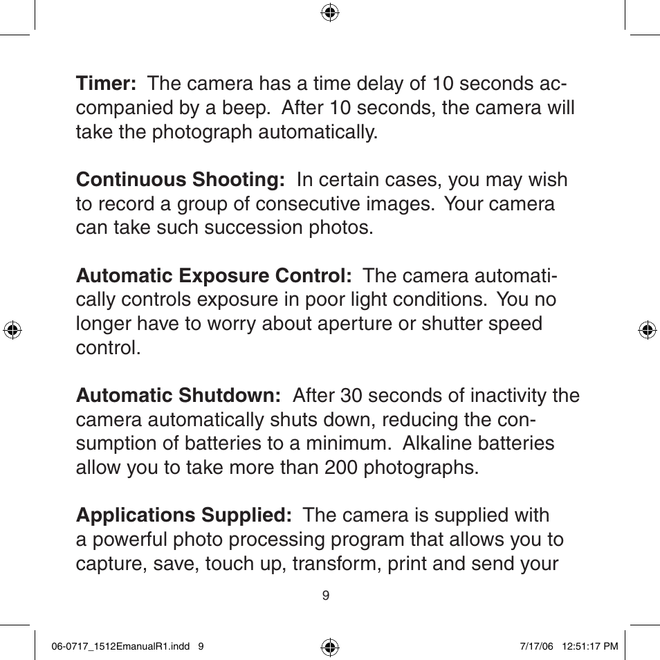 Argus Camera Argus DC-1512E User Manual | Page 9 / 19