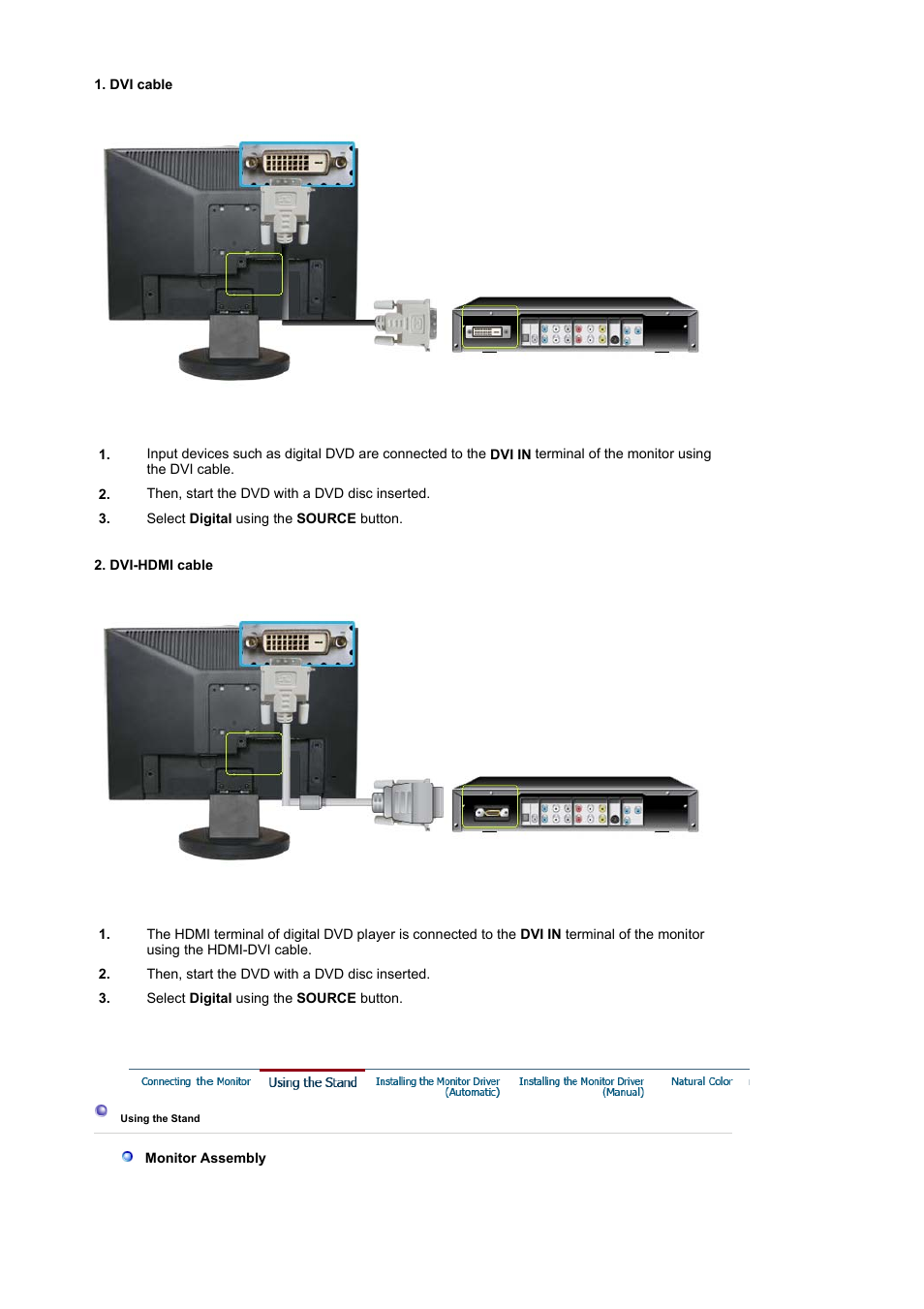 Using the stand | Samsung LS19HAWKBQ-XAA User Manual | Page 15 / 67