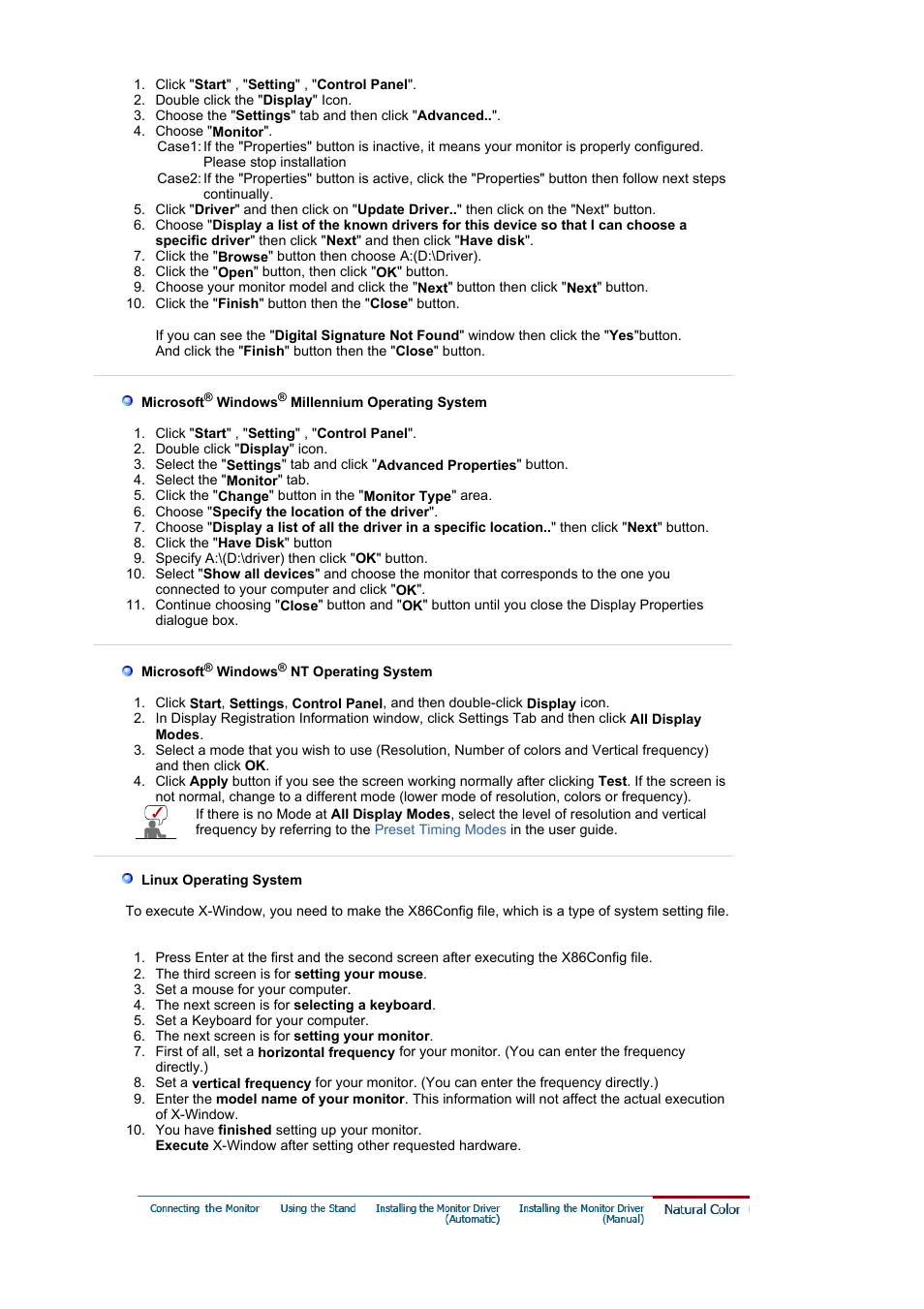 Natural color | Samsung LS19HAWKBQ-XAA User Manual | Page 21 / 67