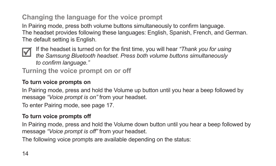 Samsung BHS3000NBACSTA User Manual | Page 16 / 92