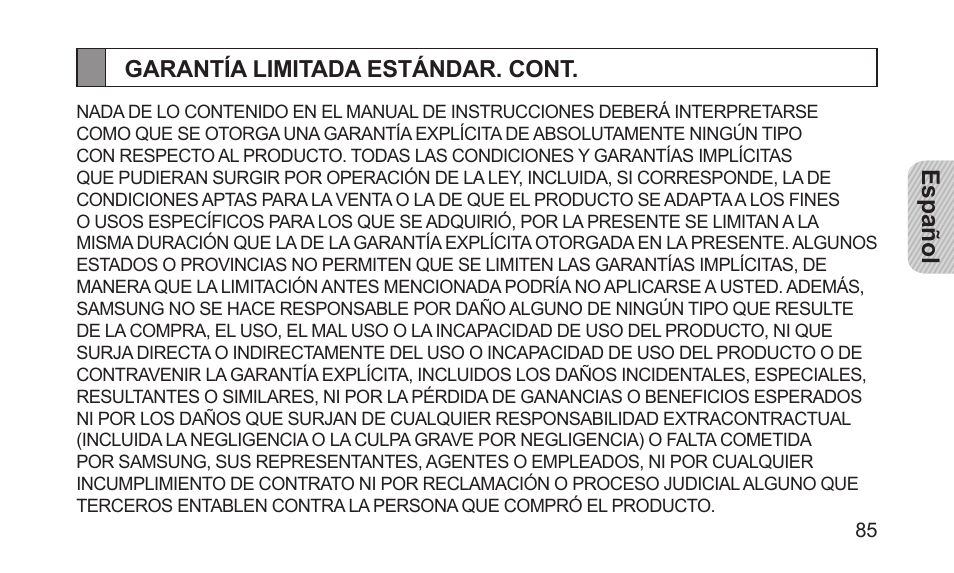 Samsung BHS3000NBACSTA User Manual | Page 87 / 92
