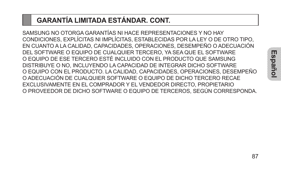 Samsung BHS3000NBACSTA User Manual | Page 89 / 92