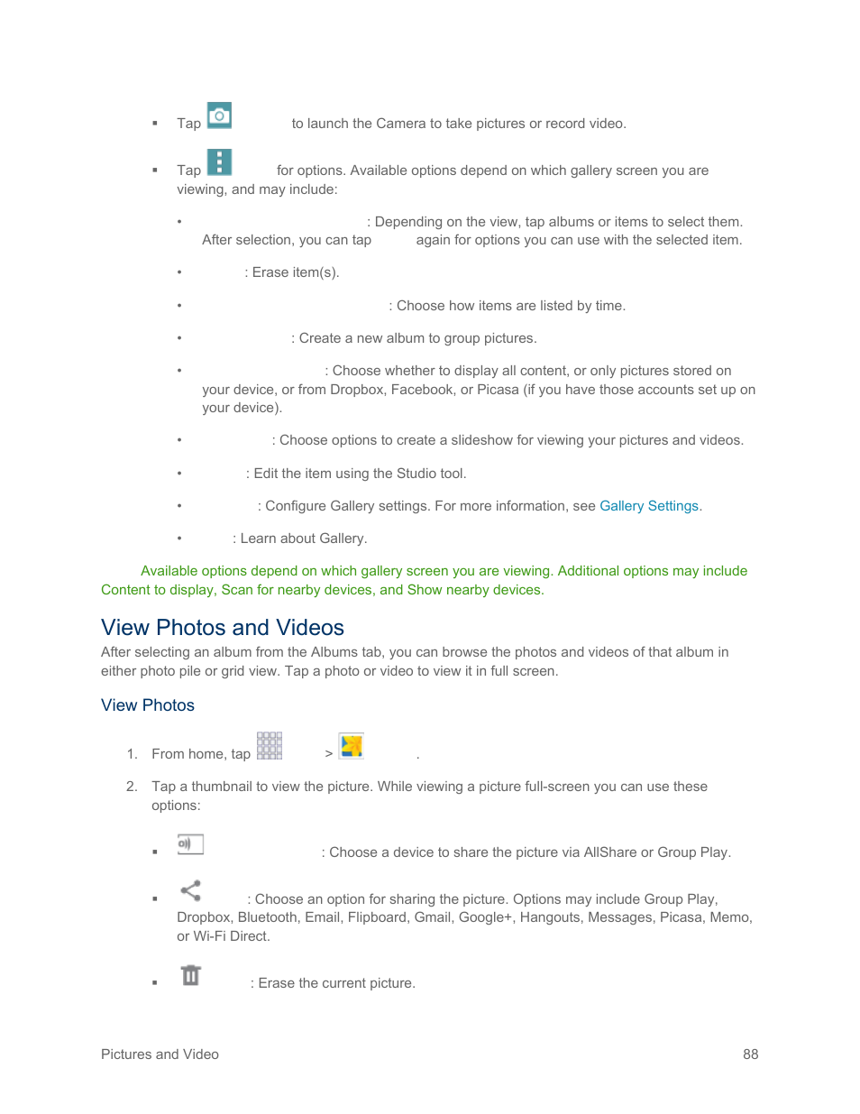 View photos and videos | Samsung SM-G900PZWASPR User Manual | Page 100 / 208