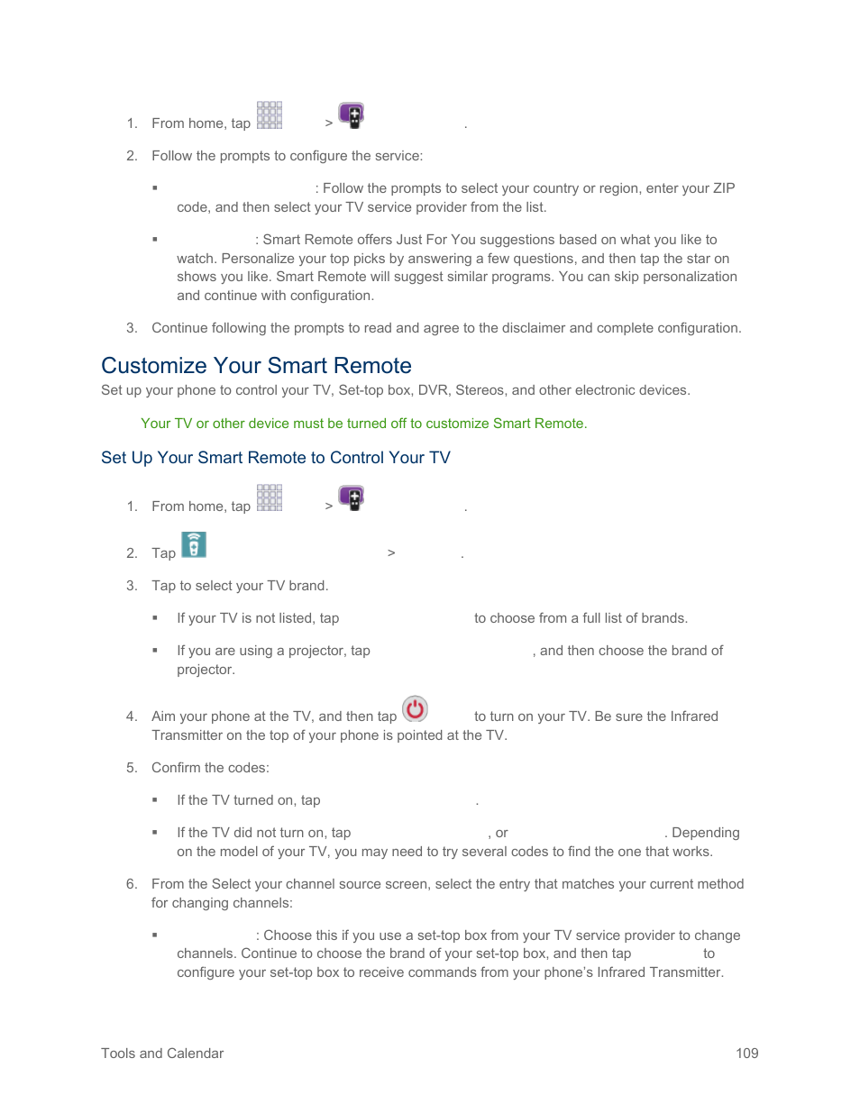 Customize your smart remote | Samsung SM-G900PZWASPR User Manual | Page 121 / 208