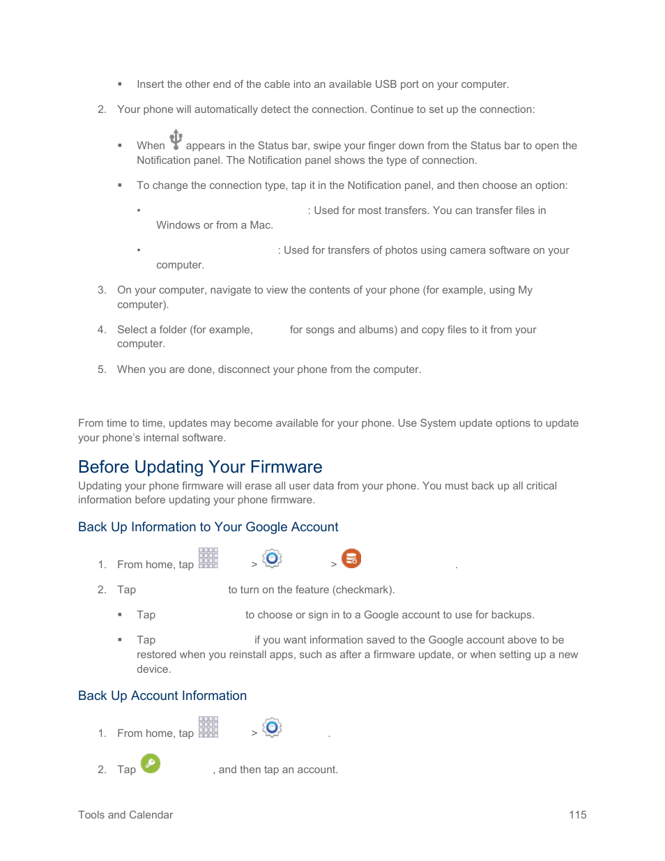 Update your phone, Before updating your firmware | Samsung SM-G900PZWASPR User Manual | Page 127 / 208