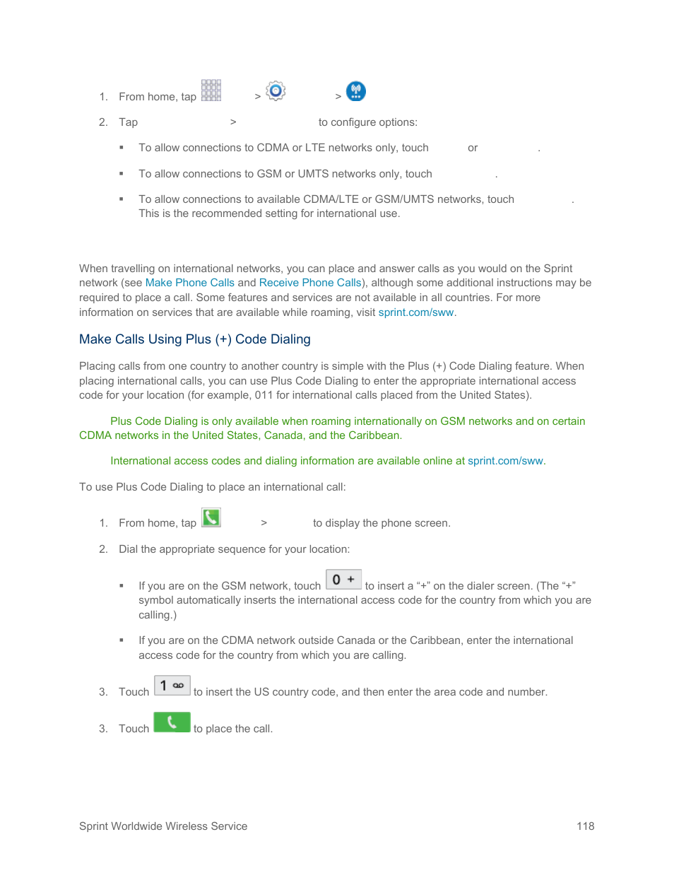 Make and receive worldwide calls | Samsung SM-G900PZWASPR User Manual | Page 130 / 208