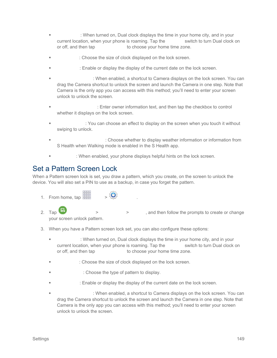 Set a pattern screen lock | Samsung SM-G900PZWASPR User Manual | Page 161 / 208