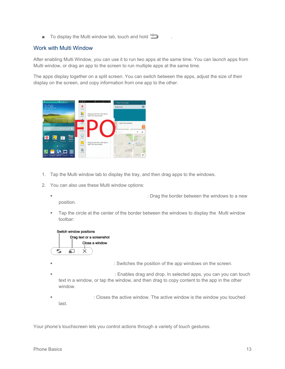 Touchscreen navigation | Samsung SM-G900PZWASPR User Manual | Page 25 / 208