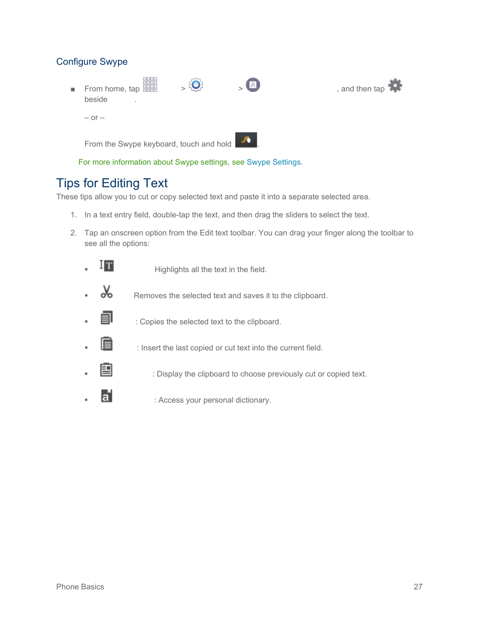 Tips for editing text | Samsung SM-G900PZWASPR User Manual | Page 39 / 208