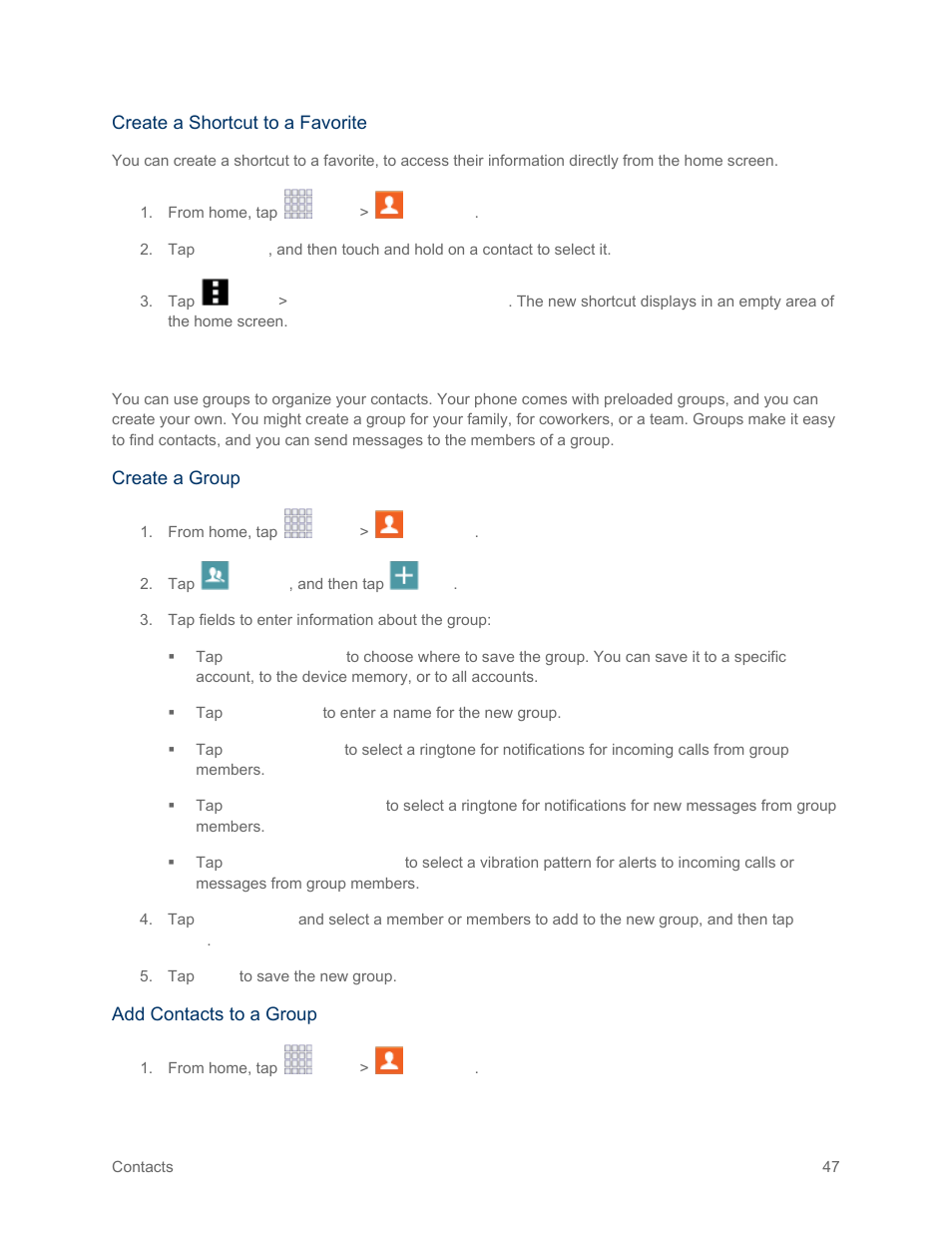 Groups | Samsung SM-G900PZWASPR User Manual | Page 59 / 208